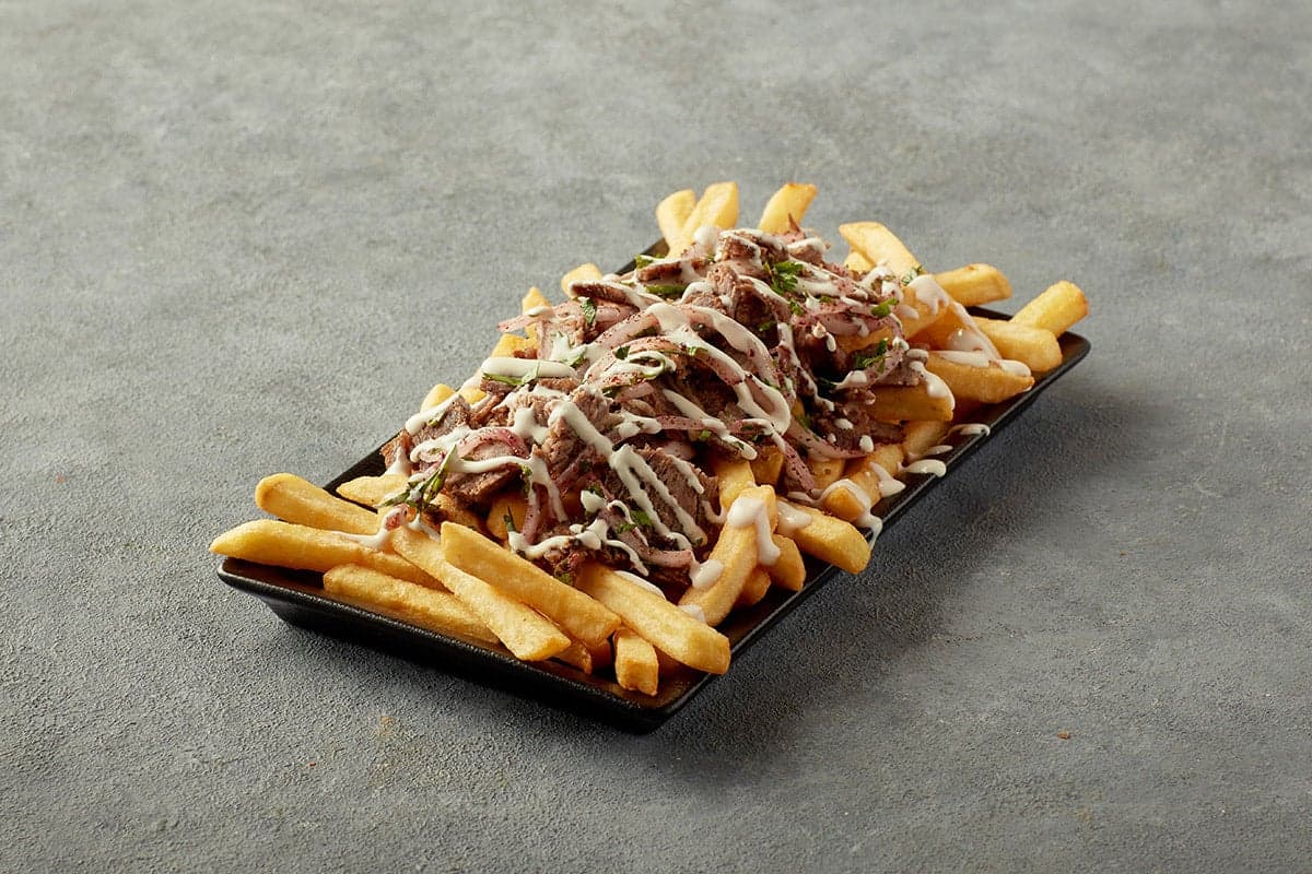 Mix Shawarma on Fries (Chicken and Beef) — Shawarma Moose catering