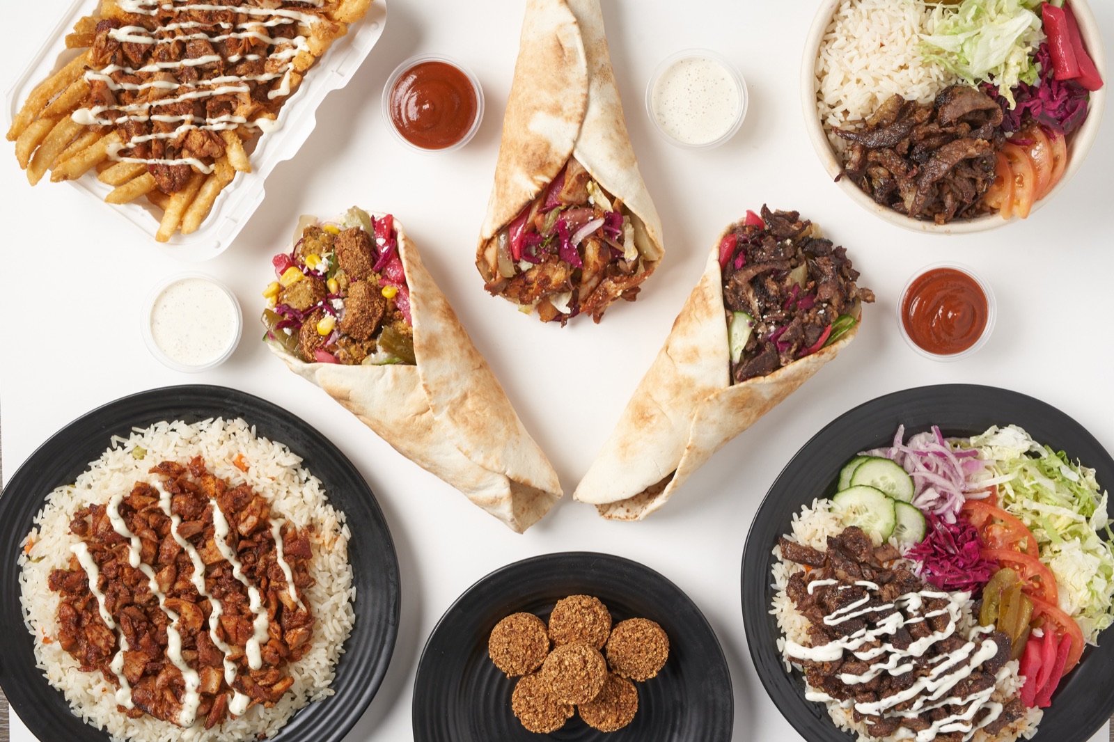 Buffet catering and boxed lunch catering formats for a Toronto office event